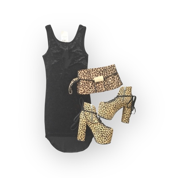 new LF Millau ϟ Cut Out Mesh Bolt Sleeveless Dress ϟ Black Velvet ϟ Small - Picture 12 of 13